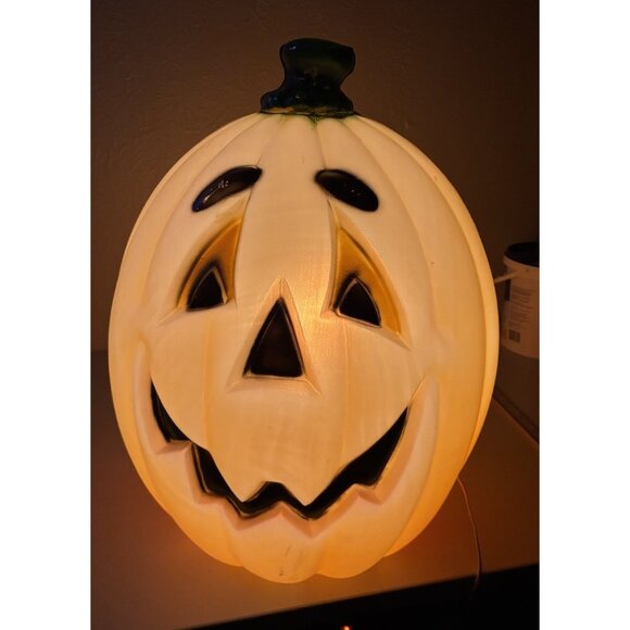 Vintage - General Foam Plastics Jack O' Lantern Pumpkin Large Blow Mold 24" tall - Picture 6 of 13